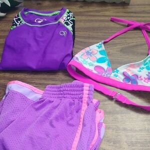 Purple and Pink Swimwear Set Size 10 Bundle